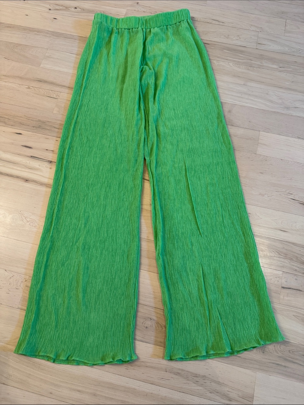 Hatch-Bright Green Wide Leg Pants-2-M-See size chart